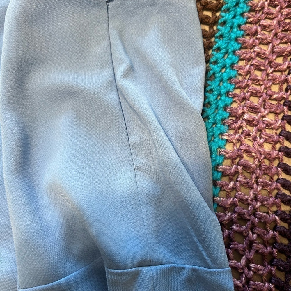 Sfera Blue Skirt with bottom flare and side zipper, Size European Medium - Picture 3 of 8